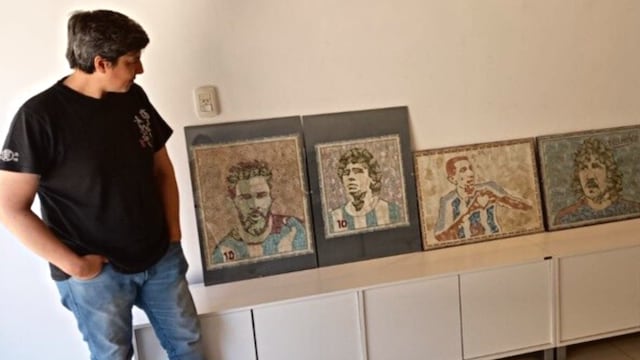 La serie Próceres de Emiliano Sacco reúne a varios exponentes del fútbol.
