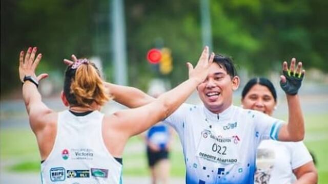 Pérez: Primer puesto en ciclismo y atletismo para Marcelo Meza (Isabel Insaurralde)