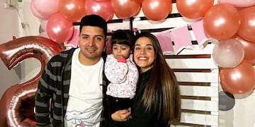 Así está Helenita, la hija de Euge Quevedo.