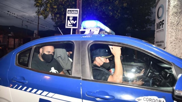 JAVIER GALVÁN. Antes de confesar el crimen en la Fiscalía de Cosquín (La Voz).