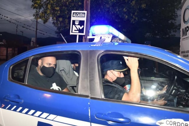 JAVIER GALVÁN. Antes de confesar el crimen en la Fiscalía de Cosquín (La Voz).