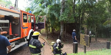 Principio de incendio en un hotel de las 600 Hectáreas en Puerto Iguazú.