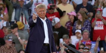 Donald Trump comenzó su campaña con vistas a su vuelta a la Casa Blanca en 2025 en Waco, Texas. (AP)
