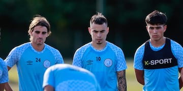 Lucas Zelarayán se insertó en el trabajo de Belgrano. Este sábado, primer amistoso (Prensa Belgrano).