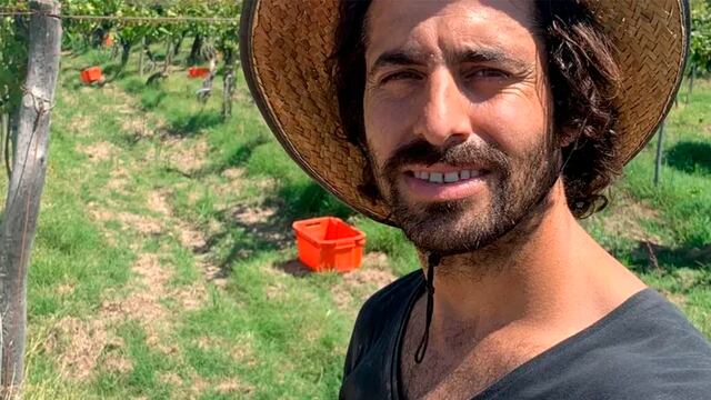 Lucas Niven (38), productor mendocino de vid afectado por las heladas tardías . Toda su vida se dedicó a la vitivinicultura.