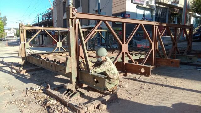 Desmontaron el puente Bailey.