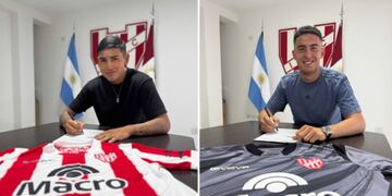 El extremo Agustín Páez y el arquero Lautaro Espeche firmaron su primer contrato en Instituto