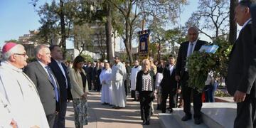 En Plaza Belgrano se celebraron el homenaje a la Virgen de la Merced y la conmemoración de los 210 años de la Batalla de Tucumán