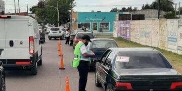 Controles de tránsito en Coronel Rosales