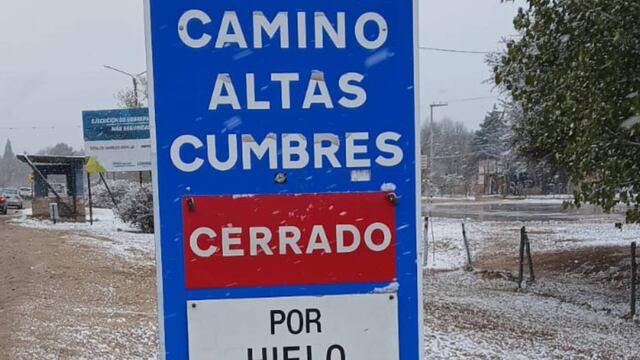 Corte total de Ruta Provincial E-34 (Gentileza Policía de Córdoba)