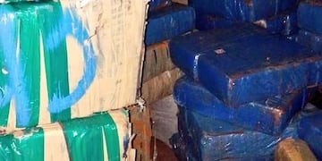 Incautaron varias toneladas de marihuana en Eldorado.