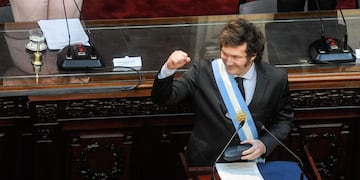 Javier Milei, en el Congreso.