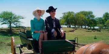 Carola Reyna y Diego Capusotto en una escena de "Las Corredoras", de Néstor Montalbano. El film será estrenado en el Festival de Cine de las Alturas, en Jujuy, el sábado 13 de abril.