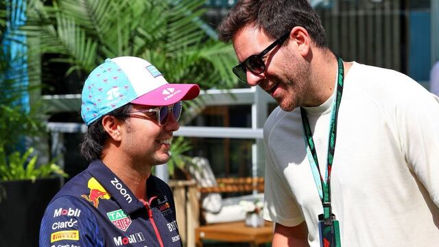 Checo Pérez y Juan Martín Del Potro (GP Miami)