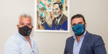 Eintendente Walter Vuoto recibió a el secretario de Prensa del Sindicato de Petróleo y Gas Privados, René Vergara.