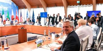 Alberto Fernández en el G7.