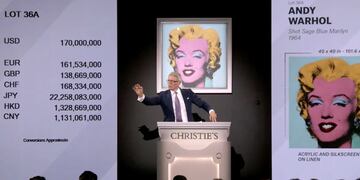 La obra de arte de Marilyn Monroe de Andy Warhol se convirtió en la segunda más cara de la historia