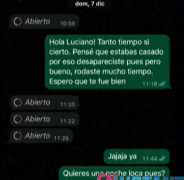 Luciano Castro y Sarah.