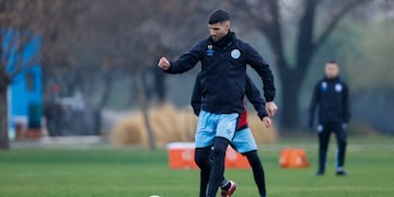 Uno de los refuerzos de más jerarquía de Belgrano, Lisandro López, será titular ante Huracán (Prensa Belgrano).