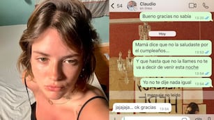 La chica y el chat con su padre.