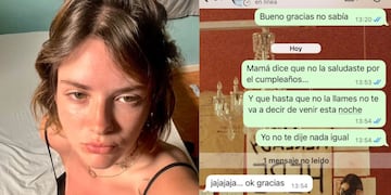 La chica y el chat con su padre.