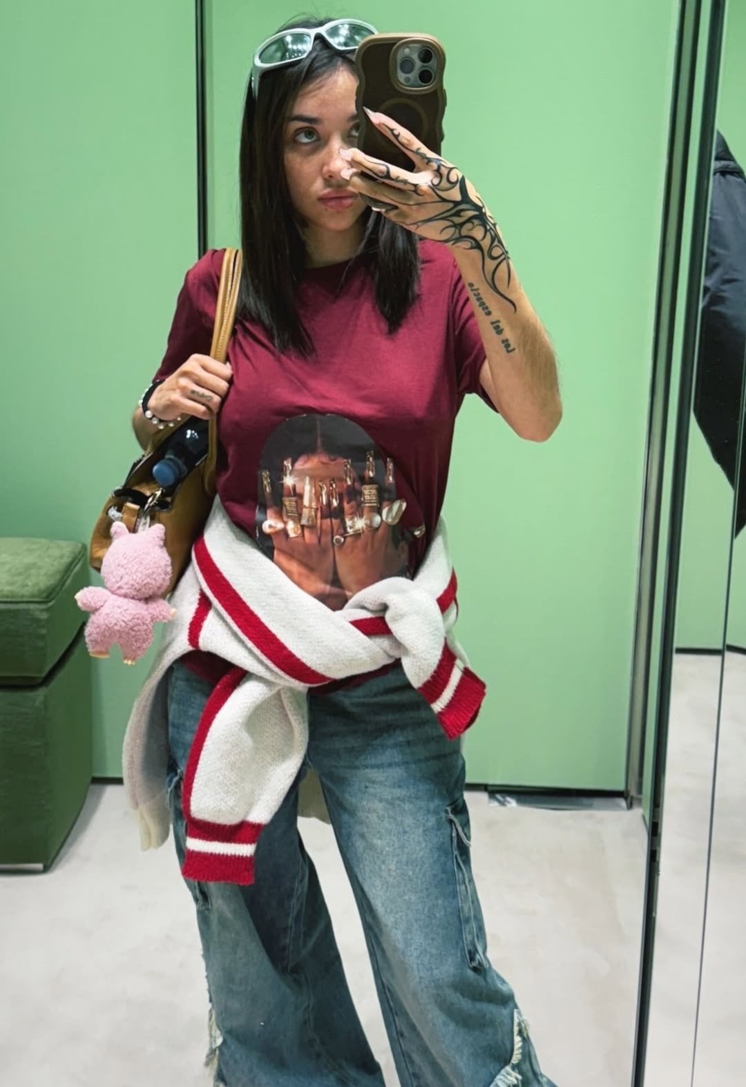 La foto de María donde muestra su nuevo tatuaje.