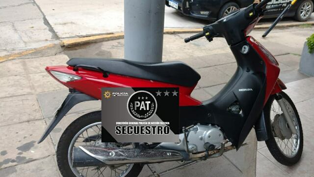 Moto secuestrada por la PAT