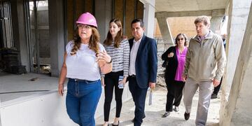 Melella recorrió la obra del Centro de Rehabilitación Ushuaia con autoridades nacionales