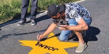 Pérez: se pintaron 13 estrellas en memoria de las víctmas de Monticas