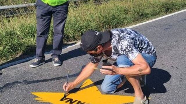 Pérez: se pintaron 13 estrellas en memoria de las víctmas de Monticas