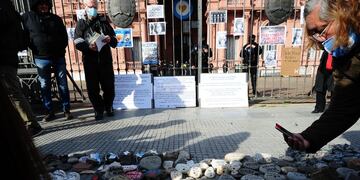 La “Marcha de las piedras del pasado lunes 16.