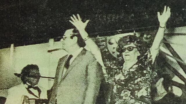 Histórico debut. Miguel Gelfo y Leonor Marzano en la Plaza Próspero Molina (foto de archivo).