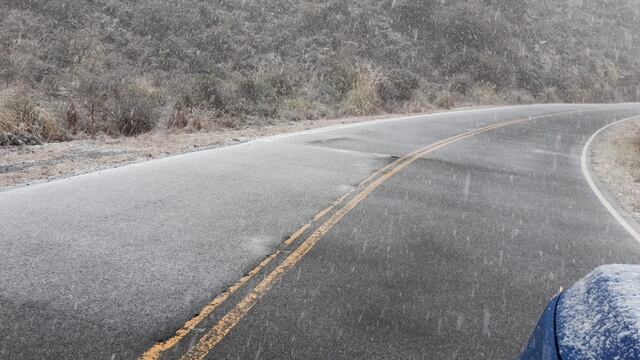Alerta meteorológica por nevadas en Córdoba para este jueves 23 de mayo. (Policía de Córdoba).