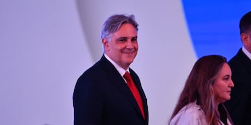 El gobernador de Córdoba, Martín Llaryora, se mostró conforma a la salida de la audiencia entre el Gobierno Provincial y el Estado Nacional. (Pedro Castillo / La Voz)