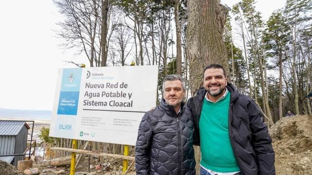 Vuoto junto a Juan Zabaleta recorrieron los trabajos de saneamiento de “El cañadón” y del “K y D