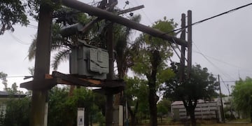 La tormenta pegó fuerte en varios pueblos santafesinos. (Gobierno de Santa Fe)