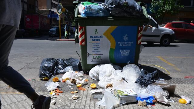 La basura acumulada en Córdoba, un drama que se agiganta en cada feriado.