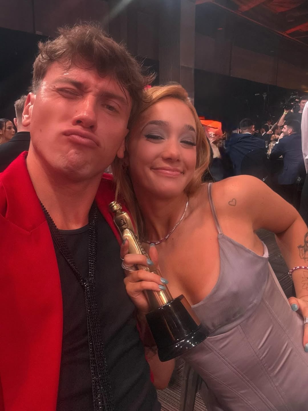 Marcos y Ángela en los Martín Fierro de Streaming.