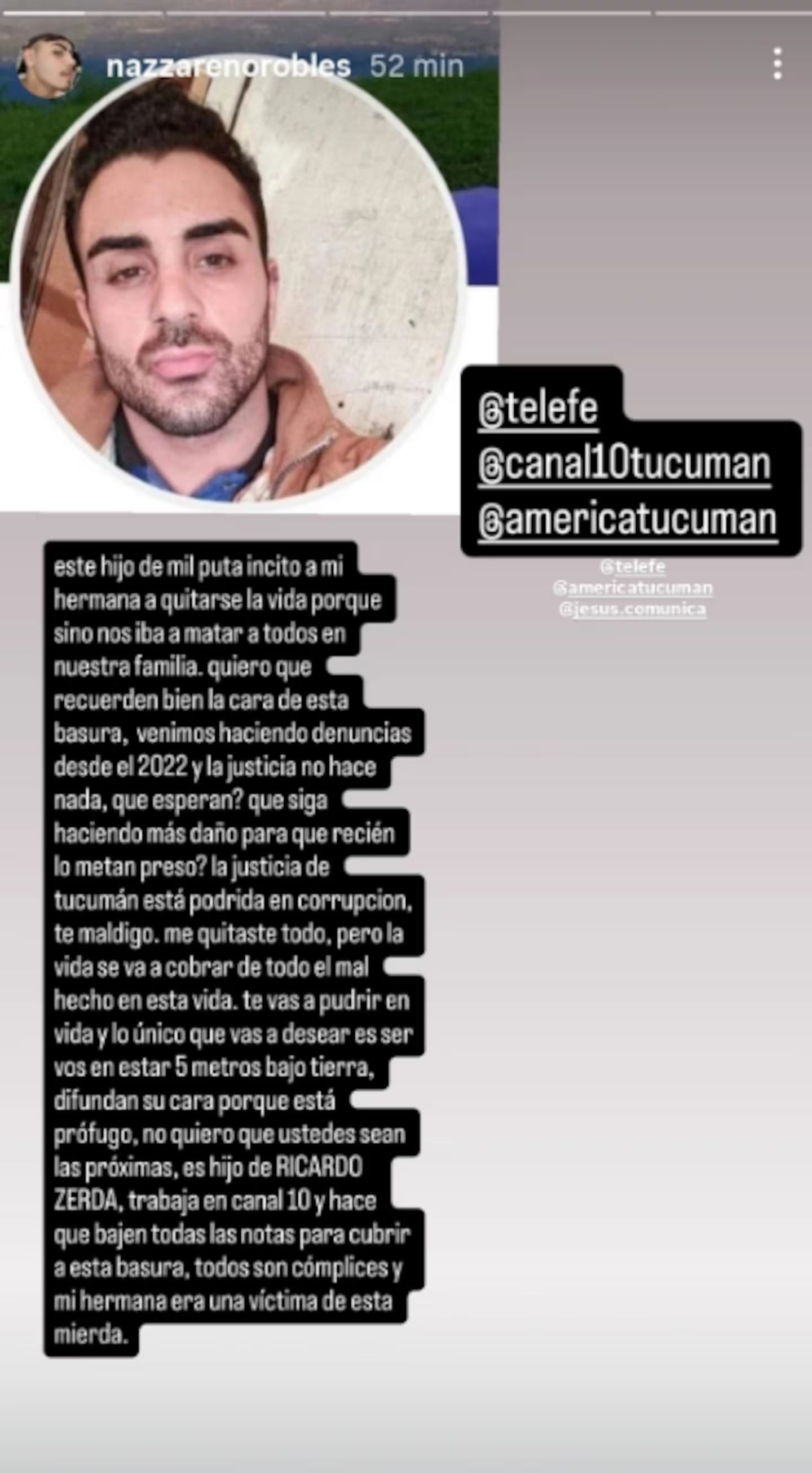 La publicación de la hermana de Karla