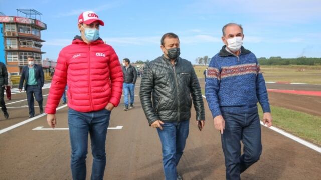 El intendente Stelatto recorrió las obras del Autódromo Rosamonte.