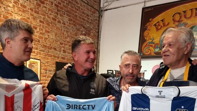 Federico Bessone, por Instituto, el Luifa y el Loco Willington, junto a Pedro Iudicello, a cargo del evento solidario.
