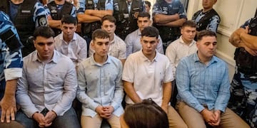 Los ocho rugbiers condenados por el asesinato de Fernando Baéz Sosa.