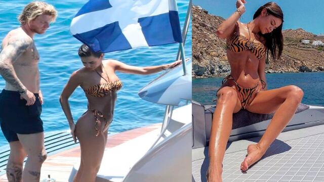 Por estas fotos con María del Mar, el arquero alemán Loris Karius se separó.