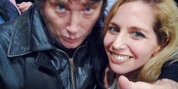 Javier Milei junto a la cordobesa María Celeste Ponce, diputada nacional por La Libertad Avanza. (Facebook)