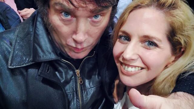 Javier Milei junto a la cordobesa María Celeste Ponce, diputada nacional por La Libertad Avanza. (Facebook)