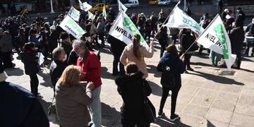 Protesta del Suoem en la Municipalidad de Córdoba. (Pedro Castillo)