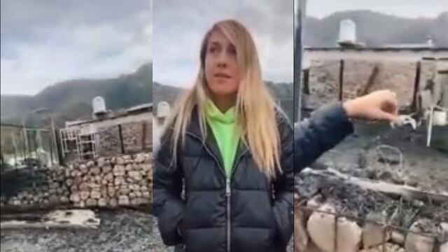 Incendio de un restorán en Cortaderas, San Luis.