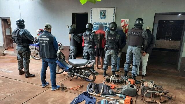 Garupá: detuvieron a cuatro personas y desmantelaron un aguantadero. Policía de Misiones