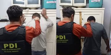 Los detenidos en el barrio el Molino en San Rafael.