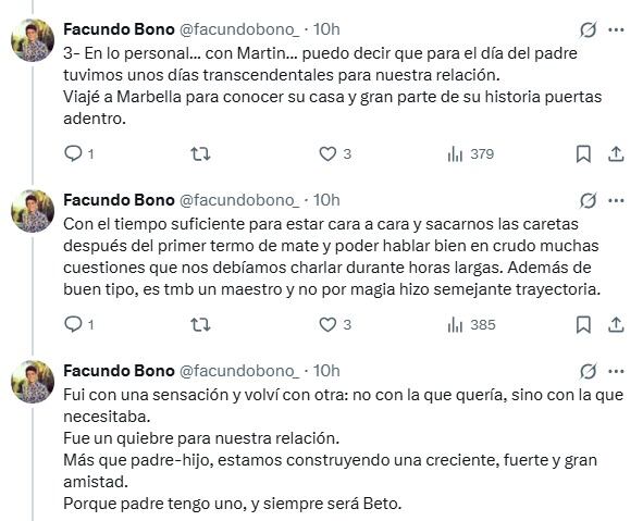 Facundo fue contundente en X.